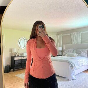 Coral pink Lululemon bbl jacket
